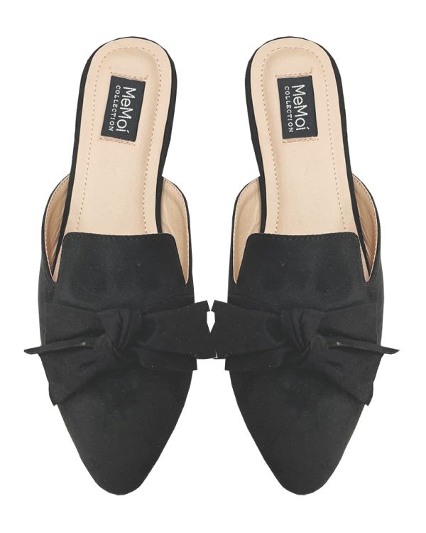 Women's Audrey Vegan Suede Pointed Toe Backless Slippers