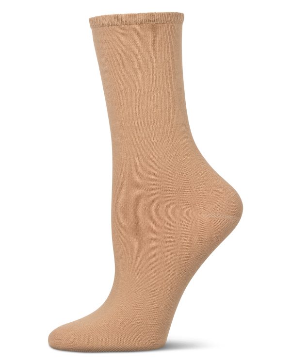 Women's Organic Cotton Basic Flat Knit Crew Sock