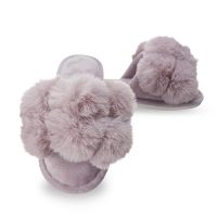 Women's Luxe Pom-Pom Memory Foam Plush Slippers - Image 6