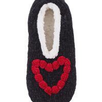 Women's Cozy Heart Chenille Sherpa-Lined Slippers - Image 2