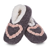Women's Cozy Heart Chenille Sherpa-Lined Slippers - Image 3