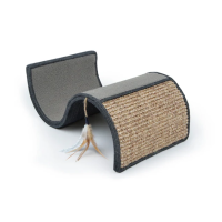 Petlinks Dream Curl Denim Surface Cat Scratcher with Catnip Toy,18.62x 11.02x 6.75 - Image 3