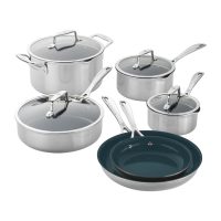 ZWILLING Clad CFX 10pc Stainless Steel Ceramic Nonstick Cookware Set - Image 2