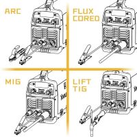 TOOLIOM 200A MIG Welder 3 in 1 Flux MIG Solid Wire Lift TIG Stick Welder 110 220V Dual Voltage Welding Machine - Image 6