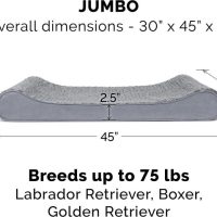 FurHaven Ultra Plush Luxe Lounger Orthopedic Cat Dog Bed wRemovable Cover, Jumbo Gray - Image 4
