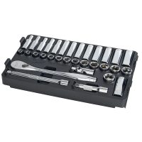 32Piece Ratchet Socket Set with PACKOUT LowProfile Compact Organizer 38 Drive Metric - Image 3