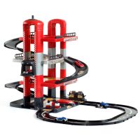Molto Diecast Toy Car Parking Garage Playset, 4 Story with Tracks, Includes 2 Cars - Image 2