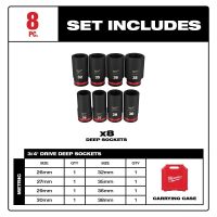 8Piece SHOCKWAVE Impact Duty 34 Drive Metric Deep 6 Point Socket Set - Image 8