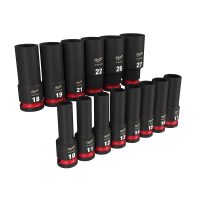 14Piece SHOCKWAVE Impact Duty 12 Drive Metric Deep 6 Point Socket Set - Image 3