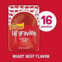 Purina Friskies LilGravies Roast Beef Flavor Cat Food Complement 16 1.55 oz. Pouches - Image 2