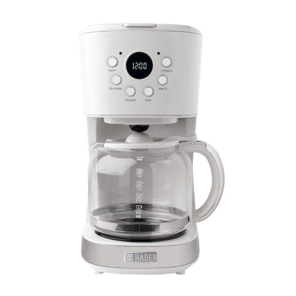 Haden 75061 Heritage 12Cup Ivory White Residential Drip Coffee Maker, Ivory White