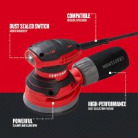 CRAFTSMAN 120Volt 3Amp Corded Random Orbital Sander with Dust Management - Image 2