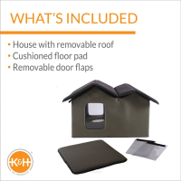 KH OliveBlack Outdoor ExtraWide Kitty House, 26.5L X 13.5W X 21.5H - Image 4