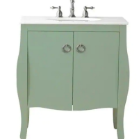 Home Decorators Collection Bath Vanity in Ivory Marble Vanity Top in White White Sink Scratch Dent - Image 3