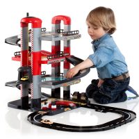 Molto Diecast Toy Car Parking Garage Playset, 4 Story with Tracks, Includes 2 Cars - Image 7