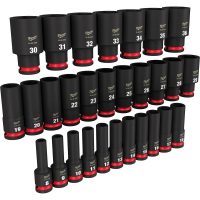 29Piece SHOCKWAVE Impact Duty 12 Drive Metric Deep 6 Point Socket Set - Image 3