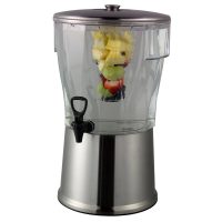 Service Ideas Round Cold Beverage Dispenser, TransparentBrushed Stainless 5 gal. - Image 4