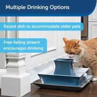 Drinkwell Pagoda Ceramic Dog Cat Fountain Himalayan Blue - Image 4