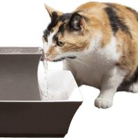 Drinkwell Pagoda Ceramic Dog Cat Fountain Taupe - Image 5