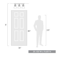 Golden Lighting Hines 7 in. Black with Seeded Glass 3Light SemiFlush Mount - Image 3