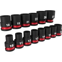 14Piece SHOCKWAVE Impact Duty 12 Drive Metric Standard 6 Point Socket Set - Image 3