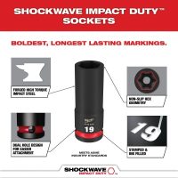14Piece SHOCKWAVE Impact Duty 12 Drive Metric Standard 6 Point Socket Set - Image 4