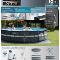 Intex C Ultra Frame 18 x 52 Round Metal Frame Above Ground Pool Package - Image 6