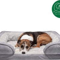 FurHaven Velvet Waves Perfect Comfort Orthopedic Sofa Cat Dog Bed - Image 4