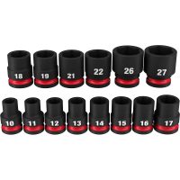 14Piece SHOCKWAVE Impact Duty 12 Drive Metric Standard 6 Point Socket Set - Image 2