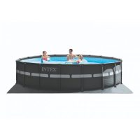 Intex C Ultra Frame 18 x 52 Round Metal Frame Above Ground Pool Package - Image 3