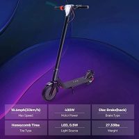 Electric Kick Scooter 19 Mph Speed for Adults 17.3 Miles Long Range 8.5 Solid Tires - Image 4