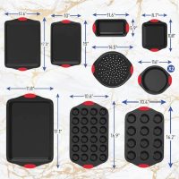 NutriChef 10Piece NonStick Kitchen Oven Baking Pans - Image 2