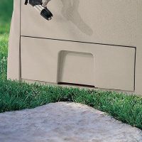 Suncast 100 ft. Powerwind Auto Power Rewind Hose Reel, Light Taupe - Image 4