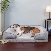 FurHaven Velvet Waves Perfect Comfort Orthopedic Sofa Cat Dog Bed - Image 5