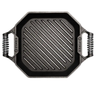 FINEX Cast Iron Collection 12 in. Cast Iron Grill Pan in Black - Image 4