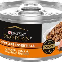 Purina Pro Plan Gravy Wet Cat Food, COMPLETE ESSENTIALS Chicken, Tuna Wild Rice Entree in Sauce 24 3 oz. PullTop Cans - Image 5