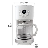 Haden 75061 Heritage 12Cup Ivory White Residential Drip Coffee Maker, Ivory White - Image 8