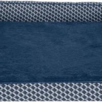FurHaven Comfy Couch Orthopedic Bolster Dog Bed wRemovable Cover Diamond Blue, Jumbo - Image 3