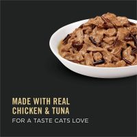 Purina Pro Plan Gravy Wet Cat Food, COMPLETE ESSENTIALS Chicken, Tuna Wild Rice Entree in Sauce 24 3 oz. PullTop Cans - Image 3